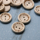(100pcs/pack) Handmade with love Buttons Scrapbooking Sewing 20mm  Newly