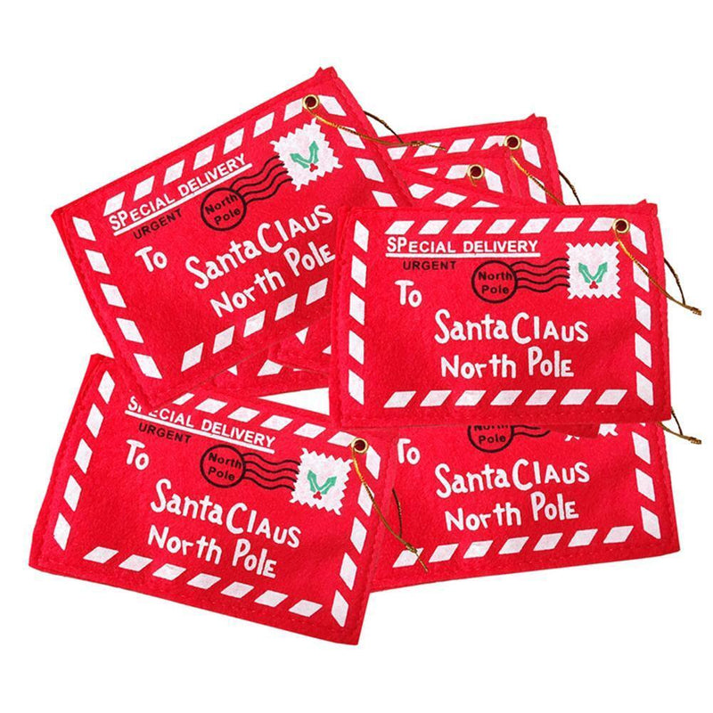 Non-Woven Christmas Envelope Pendant Gift Candy Bags Tree Party Hang Decor