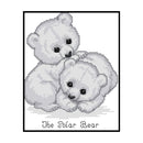 14CT Printed Partial Cross Stitch Handcraft Polar Bear Artwork Wall Decor