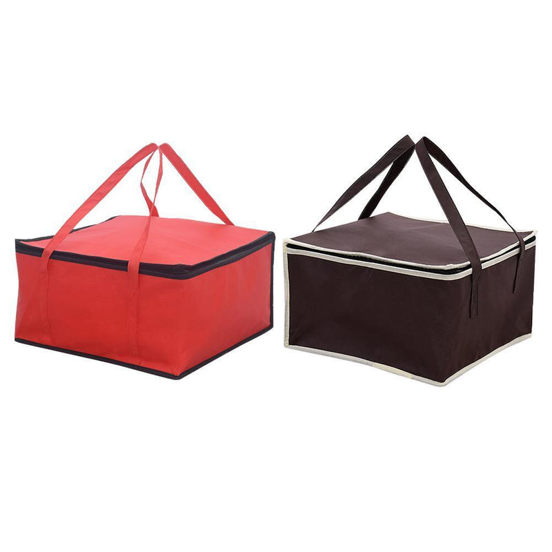 Lunch Cooler Bag Picnic Thermal Insulated Zip Drink Food Packs (Coffee)