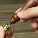 Retro Stamp Wooden Handle Handles for Wedding Invitations Wax Art Crafts