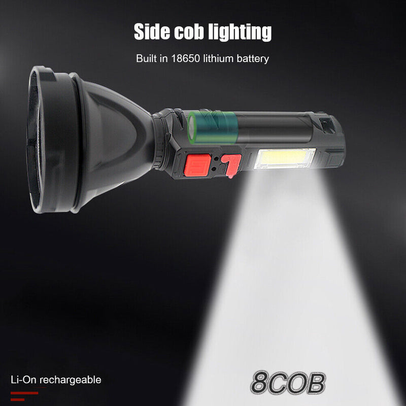 Rechargeable USB Portable Flashlight Waterproof Powerful Mountaineering Torch