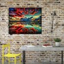 Painting By Numbers Kit DIY Red Cloud Canvas Oil Wall Art Picture Gift Orname