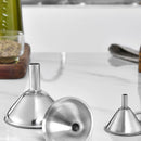 3pcs Liquid Metal Funnel Kitchen Cooking Bottles Portable Funnel Accessory
