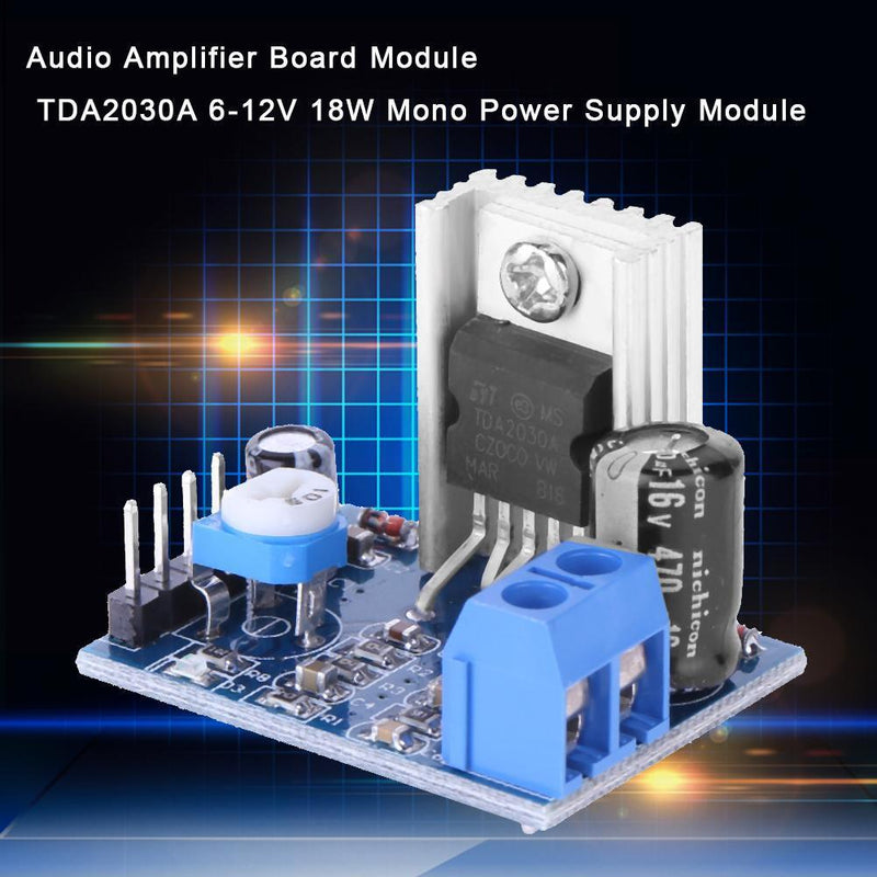 Audio Amplifier Board Module TDA2030A 6-12V 18W Mono Power Supply Module