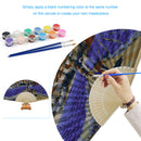 Lavender Field Oil Paint Folding Fan By Numbers DIY Painted Art Craft Gifts