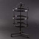 72 Holes Earrings Ear Stud Jewelry Rotating Display Stand Holder(Black)
