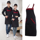 Unisex Halterneck Apron with 2 Pockets Chef Waiter Kitchen Cook Black  Tool
