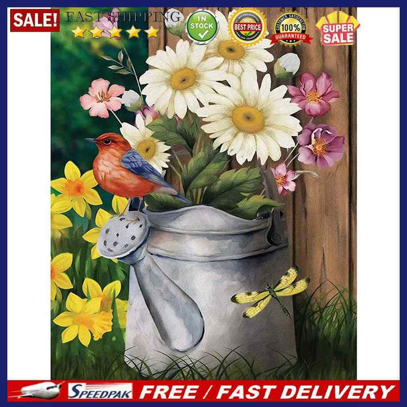 Bird and Flower Oil Paint By Numbers DIY Handpainted Picture Craft Home Decor
