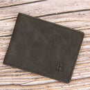 Men Thin Bifold Wallets Mini Money Purse with Coin Bag Casual Zipper Card Hol