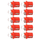 10pcs T5 B8.5D LED Car Light Auto Dashboard Instrument Light Bulbs (Red) Newly
