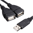 Computer Supplies Cable Adapter Y Splitter USB 2.0 Hub Male To Dual Female