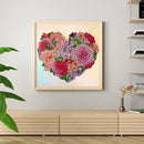 Part Specical Shaped Drill Diamond Painting Decor Flower Heart Kits Needlew