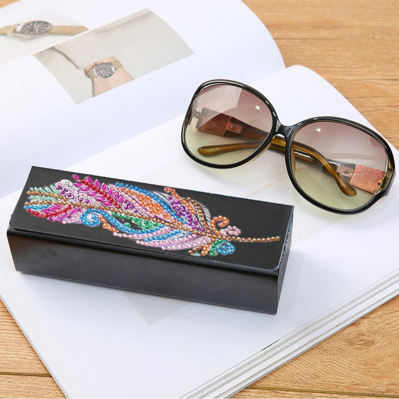 DIY Diamond Painting Leather Sunglasses Storage Box Portable Glasses Case Newly