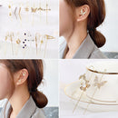 Gift Lightning Climber Earrings Crawler Hook Earrings Crystal Stud Ear Wrap
