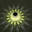Solar LED Hollow Hanging Ball Light Outdoor Waterproof Garden Lamp (Yellow)