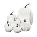 7Pcs Thanksgiving Artificial White Pumpkin Home Decoration Sets`