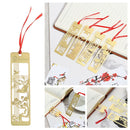 Metal Chinese Style Pagination Mark Book Clip Brass Bookmark Hollow Out