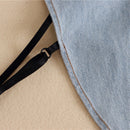 Denim Women False Decor Shirt Collar Detachable Lapel Solid Blouse Accessor