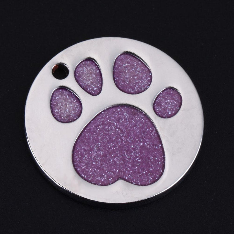 Pet Cat Dog ID Keywords Personalized Round Feet Shape Alloy Hun