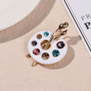 Alloy Jewelry Coat Pin Drawing Plate Brooch Rhinestone Creative Enamel