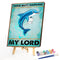 Napkin Animal Poster Oil Paint By Numbers Kit DIY Acrylic Painting on Canvas