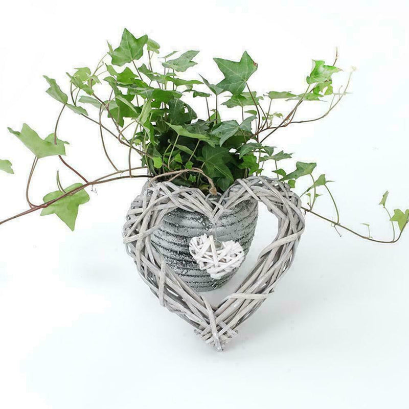 Wicker Heart Wreath Shabby Wall Hanging Wedding Birthday I1A9 Decor Party A4A5