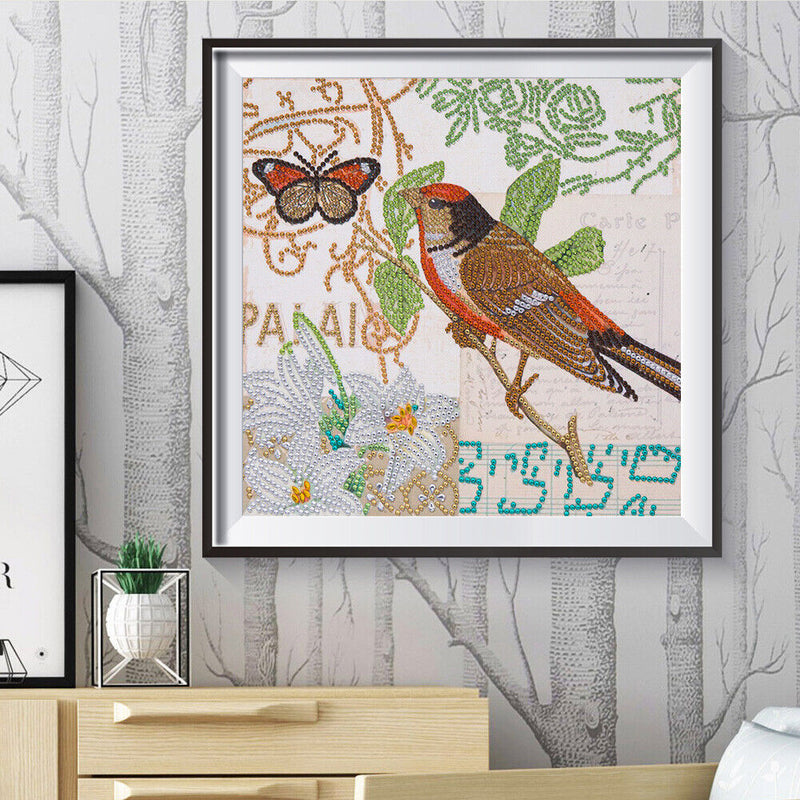 5D Partial Special Shape Drill Diamond Painting Bird Mosaic Rhinestone Draw