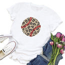 Independence Day Leopard Baseball Tea T-Shirt (White S)