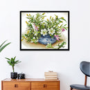 Full Embroidery Stamped DIY Fresh Lily Flower 11CT Needlework Sets Home Decor