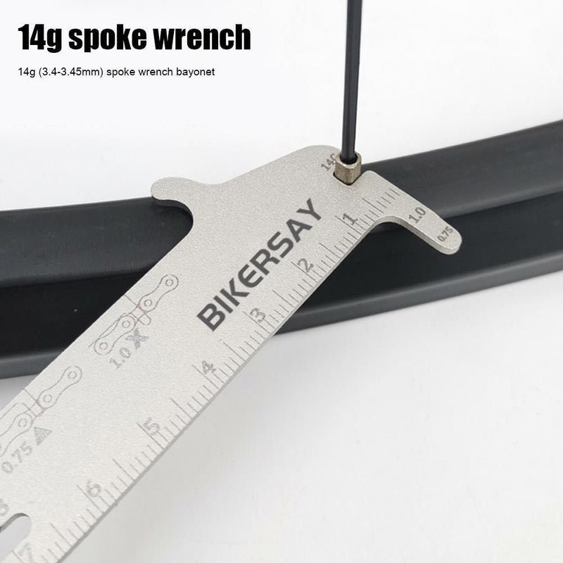 BIKERSAY Bicycle Chain Wear Indicator Checker Bike MTB Chains Gauge Ruler