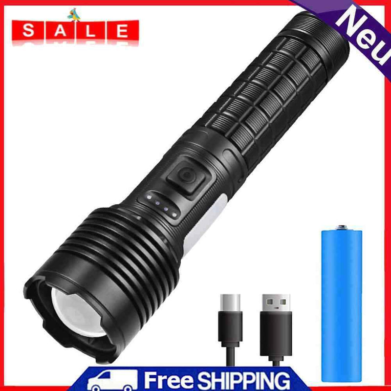 Portable Waterproof XHP50 LED Torch 1000lm Telescopic Zoom Outdoor Camping Lamp