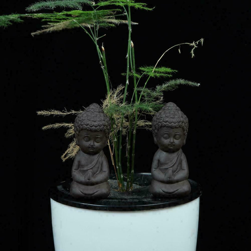 BlesiyaTraditional Little Buddha Statue Monk Tea Decoration Tea on W7H3
