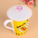1pc Dustproof Leakproof Silicone Acrylic Diamond Cup Lid Thermal Insulating