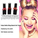 50pcs/set Butterfly Nail Polish Display False Nails Ring Tool (Transparent)