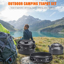 Ultra-Light Outdoor Camping Cookware Water Kettle Pan Set Alumina (Green) Newly