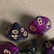 7pcs/Set Dichromatic Dices Digital Polyhedron Starry Sky Dice Entertainment Tool