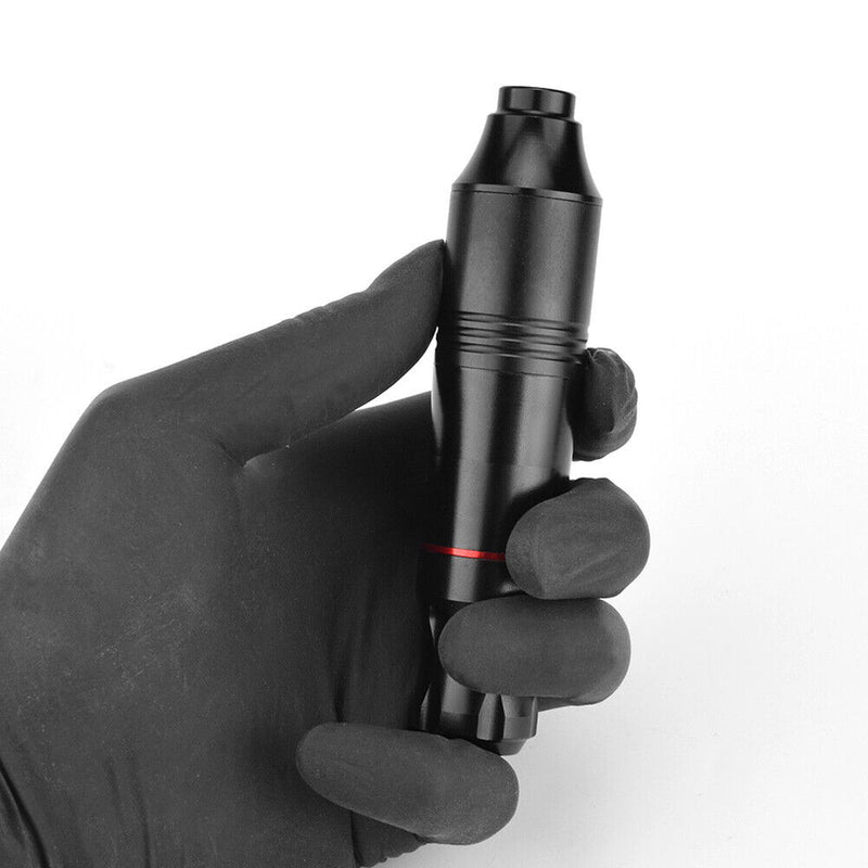 Tattoo Rotary Pen Kits Permanent Double Ring Hexagon Motor (Pen Black)