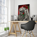 DIY Skeleton Roses Rhinestone Picture 5D Full Round Drill Diamond Painting