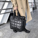Embroidery Thread Lattice Crossbody Tote Bag Female Trending Shopping Handbag