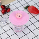Silicone Stretch Heat-resistant Dust-proof Cup Lids Bowl Cover (Pink Pig) Newly