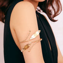 Punk Exaggeration Alloy Arm Chain Bracelet Geometric Shape Hollow Out