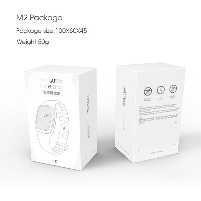 M2 Ultrasonic Mosquito Repellent Anti Insect Bugs Pest Bracelet (White) Newly