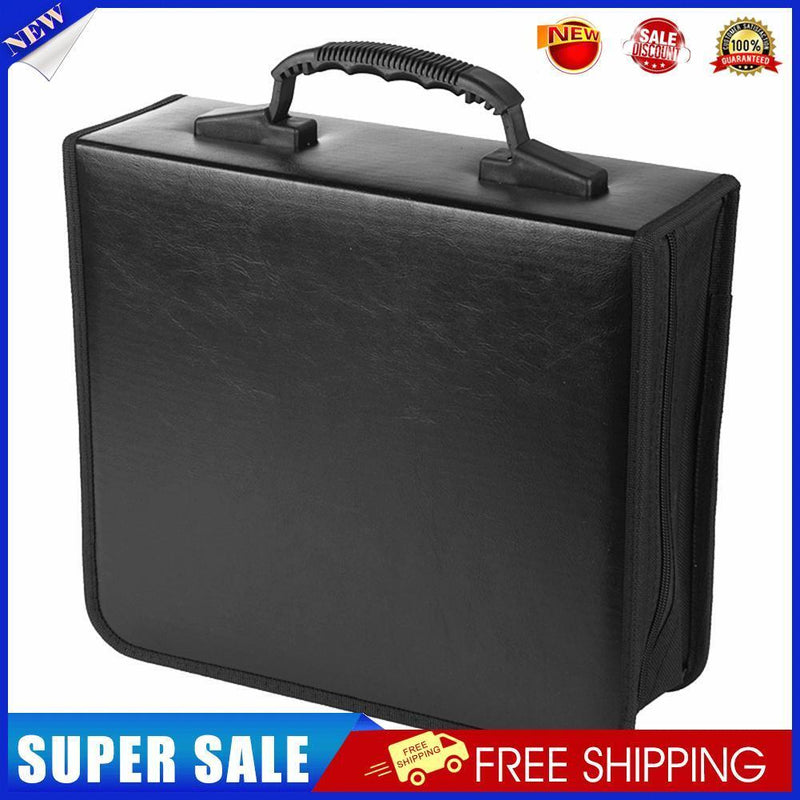 Large Capacity CD DVD Binder Wallet Bag Album Disc Storage Case (400 Slots)