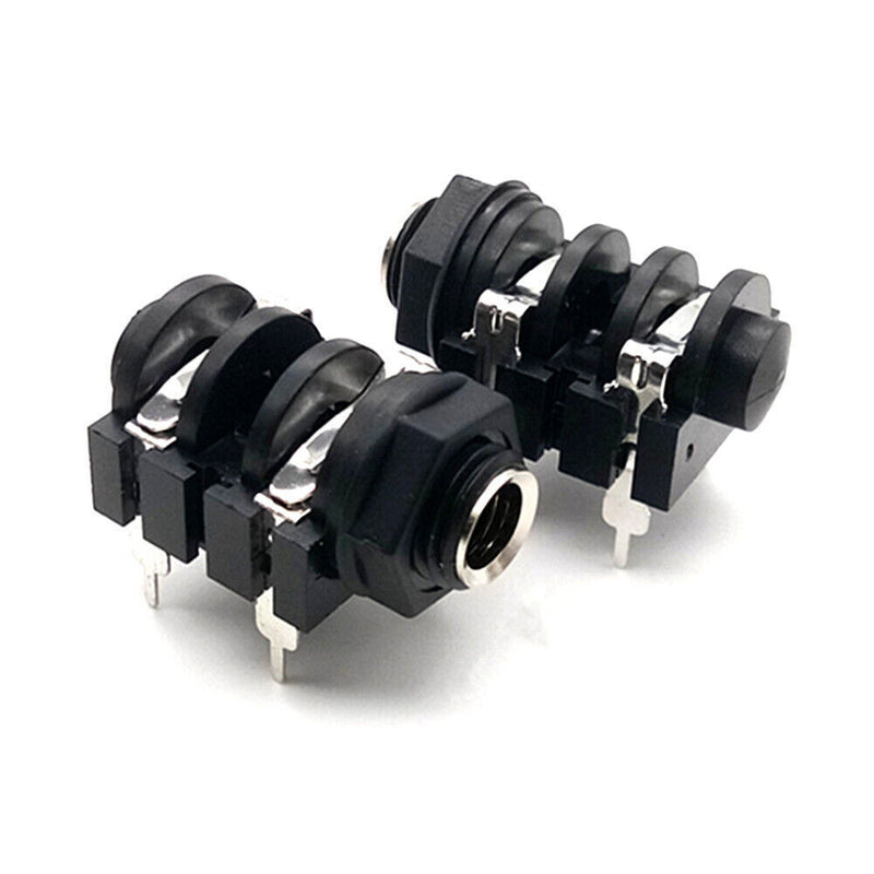 10Pcs 6PIN 6.35mm Microphone Female Stereo Audio Socket Jack Connector