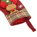 Cute Christmas Socks Gift Candy Bags Plaid Tree Hanging Ornament (Elk)