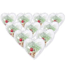 5PS Clear Plastic Craft Ball Hearts Shape Baubles For Christmas P6R7