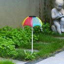 Solar Garden Lights aterproof Plug Umbrella Art Lamp Yard Decor (Colorful)