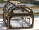 Plastic Transparent Gem Crystal Storage Organizer Pirate Treasure Box Container