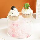 Acrylic Disks DIY Art Blank Board Tool Tray Stand Fillable Cake Topper Decor\